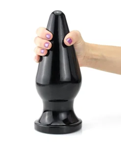 Plug Anal Grande Flexível Soyus 23 x 9,5cm Preto Brilhante