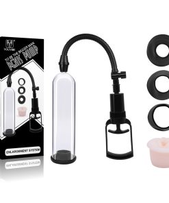 Bomba Peniana Manual – Com Formato Vagina e 3 Anéis de Silicone