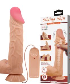 Pênis Realístico com Vibração Multi-Velocidade – Sliding Skin 24×5 cm