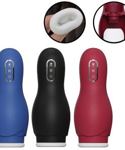 Masturbador Masculino Forma de Lanterna com Sucção e Rotação - SI